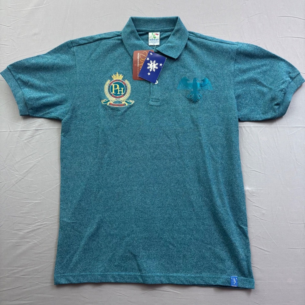 Dibuho‎ All Philippine Sportswear Polo Shirt XL Teal Proudly Pinoy Souvenir NWT